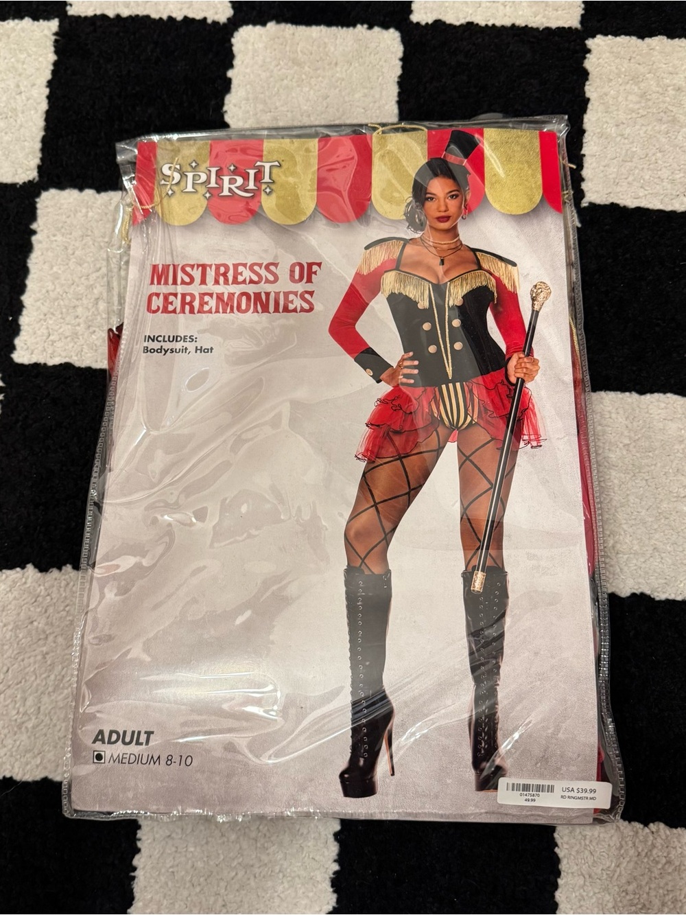 Spirit Halloween Adult Sexy Ringleader Mistress of Ceremonies Costume Size M